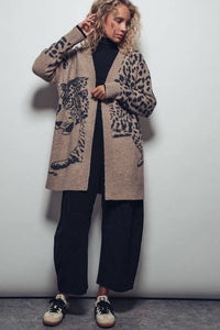 Leopard Long Knit Cardigan (S/M-L/XL)