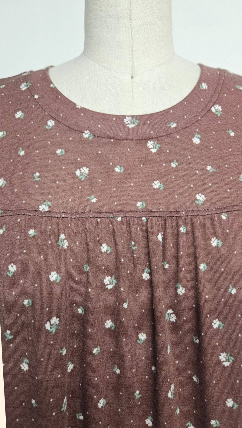 Floral knit top (S-3X)