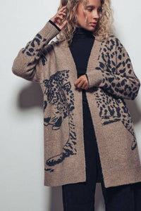 Leopard Long Knit Cardigan (S/M-L/XL)
