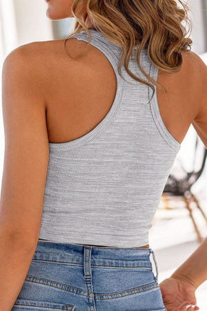 Quarter Snap Wide Strap Tank (S-XL)