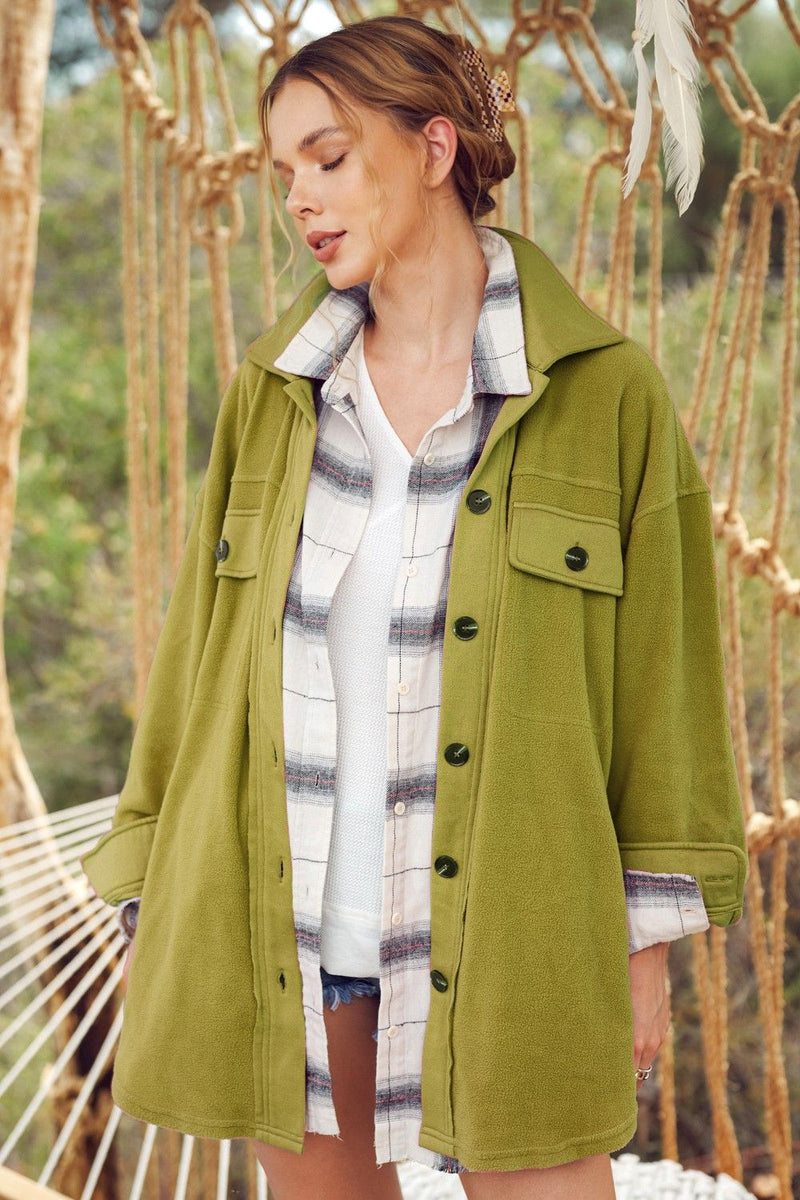 Olive Fleece (S-M-L)