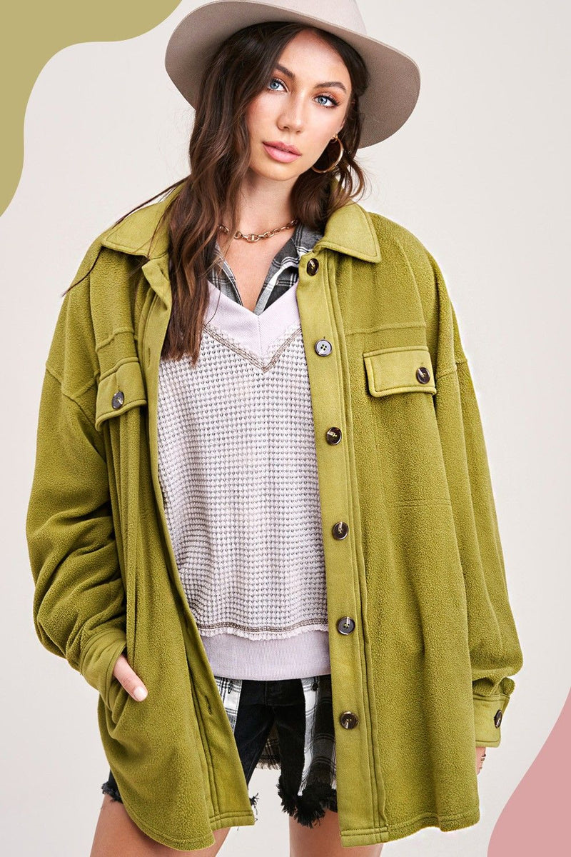 Olive Fleece (S-M-L)