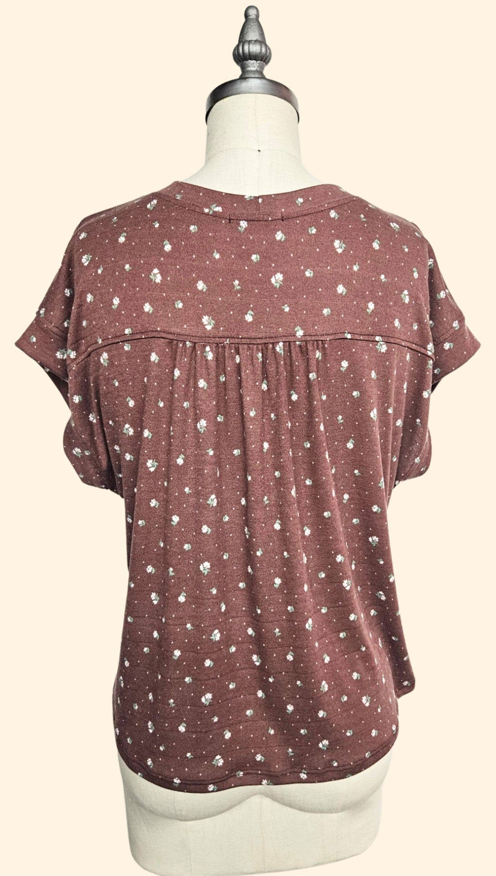 Floral knit top (S-3X)