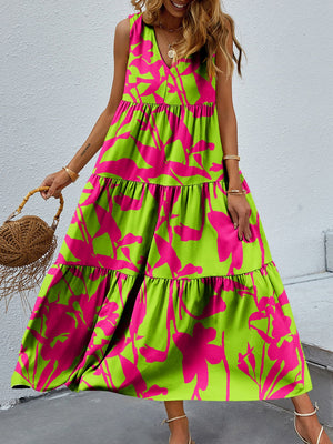 Tiered Printed Maxi (S-XL)