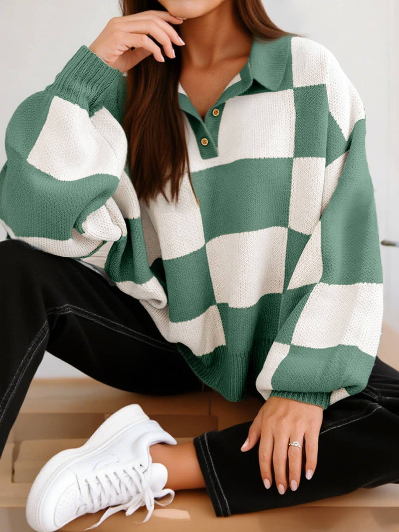 Checkered Sweater (S-XL)