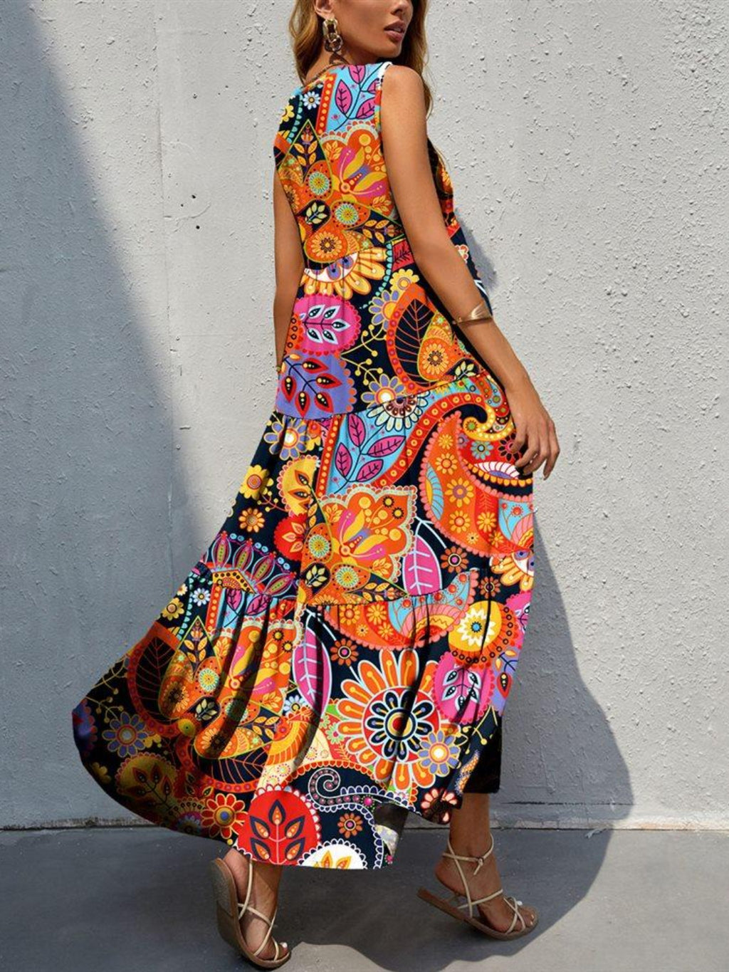 Tiered Printed Maxi (S-XL)