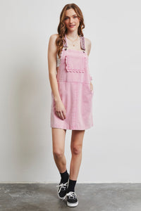 HEYSON Lace Trim Washed Overall Dress