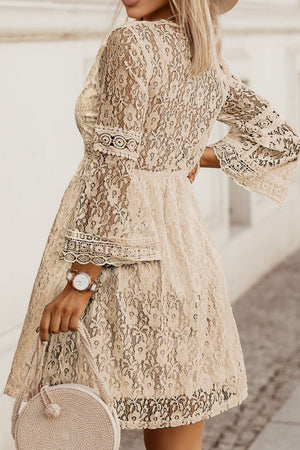 Lace V-Neck Boho Dress