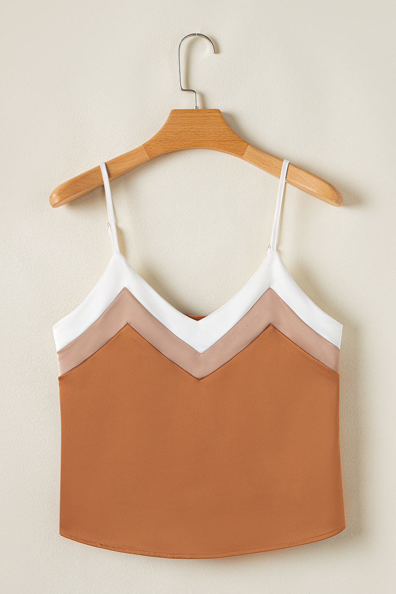 Color Block Spaghetti Straps Tank Top | S-XL