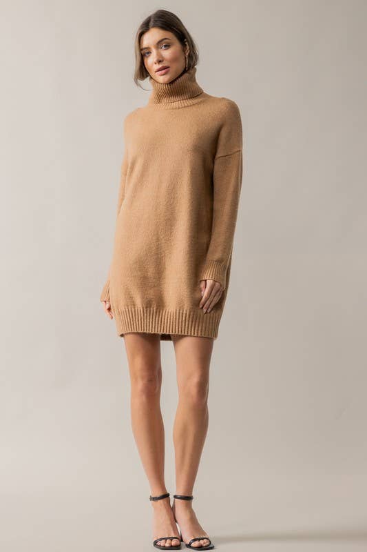 THICK TURTLENECK SWEATER DRESS (S-M-L)