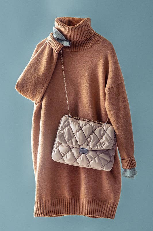 THICK TURTLENECK SWEATER DRESS (S-M-L)