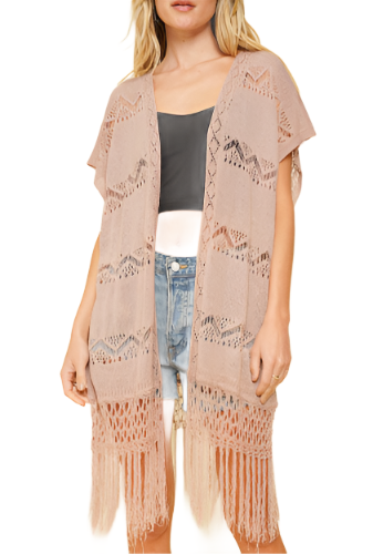 Crochet Tassel Kimono (One Size)