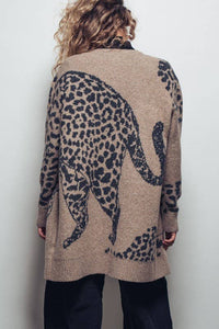 Leopard Long Knit Cardigan (S/M-L/XL)