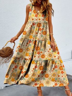 Tiered Printed Maxi (S-XL)