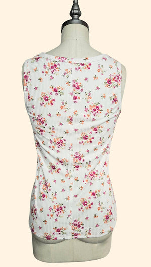 Floral printed 5 button henley (S-M-L)