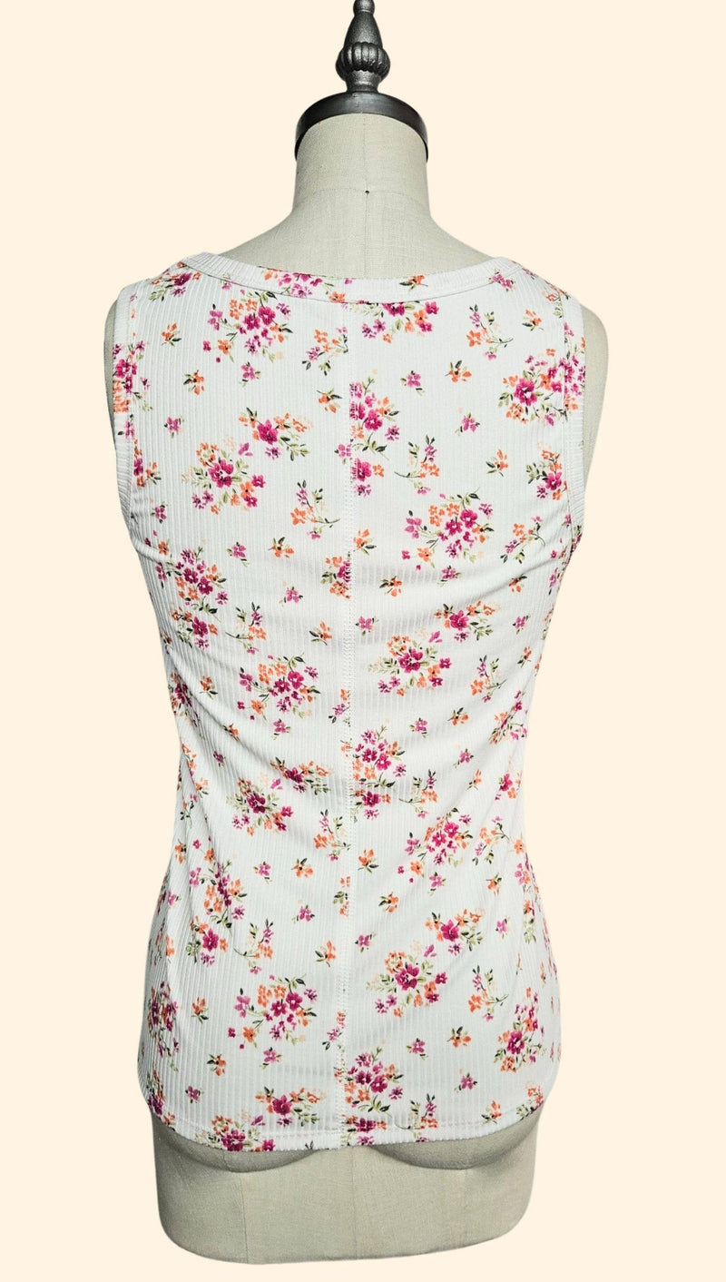 Floral printed 5 button henley (S-M-L)