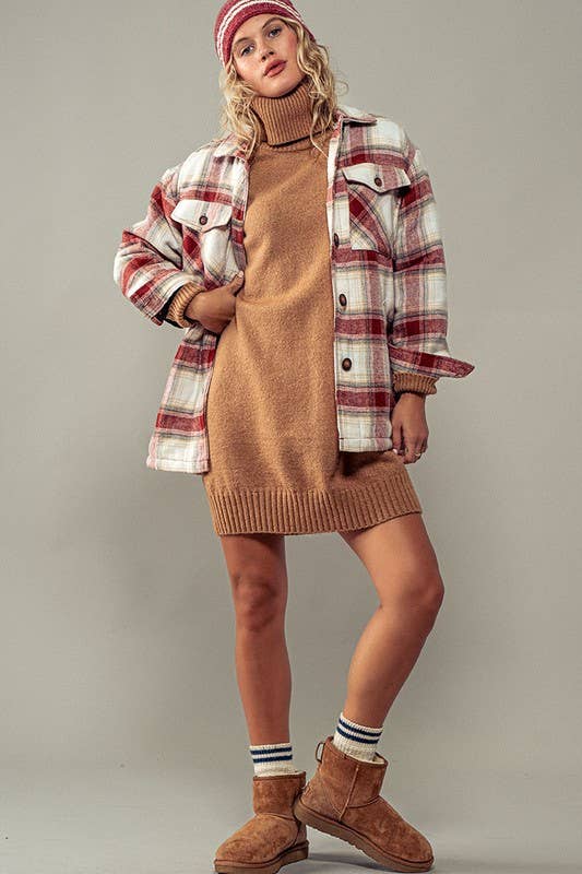 THICK TURTLENECK SWEATER DRESS (S-M-L)