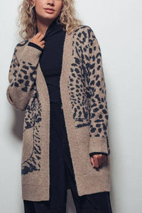 Leopard Long Knit Cardigan (S/M-L/XL)