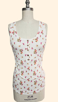 Floral printed 5 button henley (S-M-L)