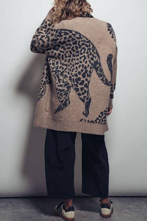 Leopard Long Knit Cardigan (S/M-L/XL)