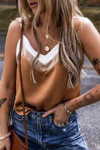 Color Block Spaghetti Straps Tank Top | S-XL