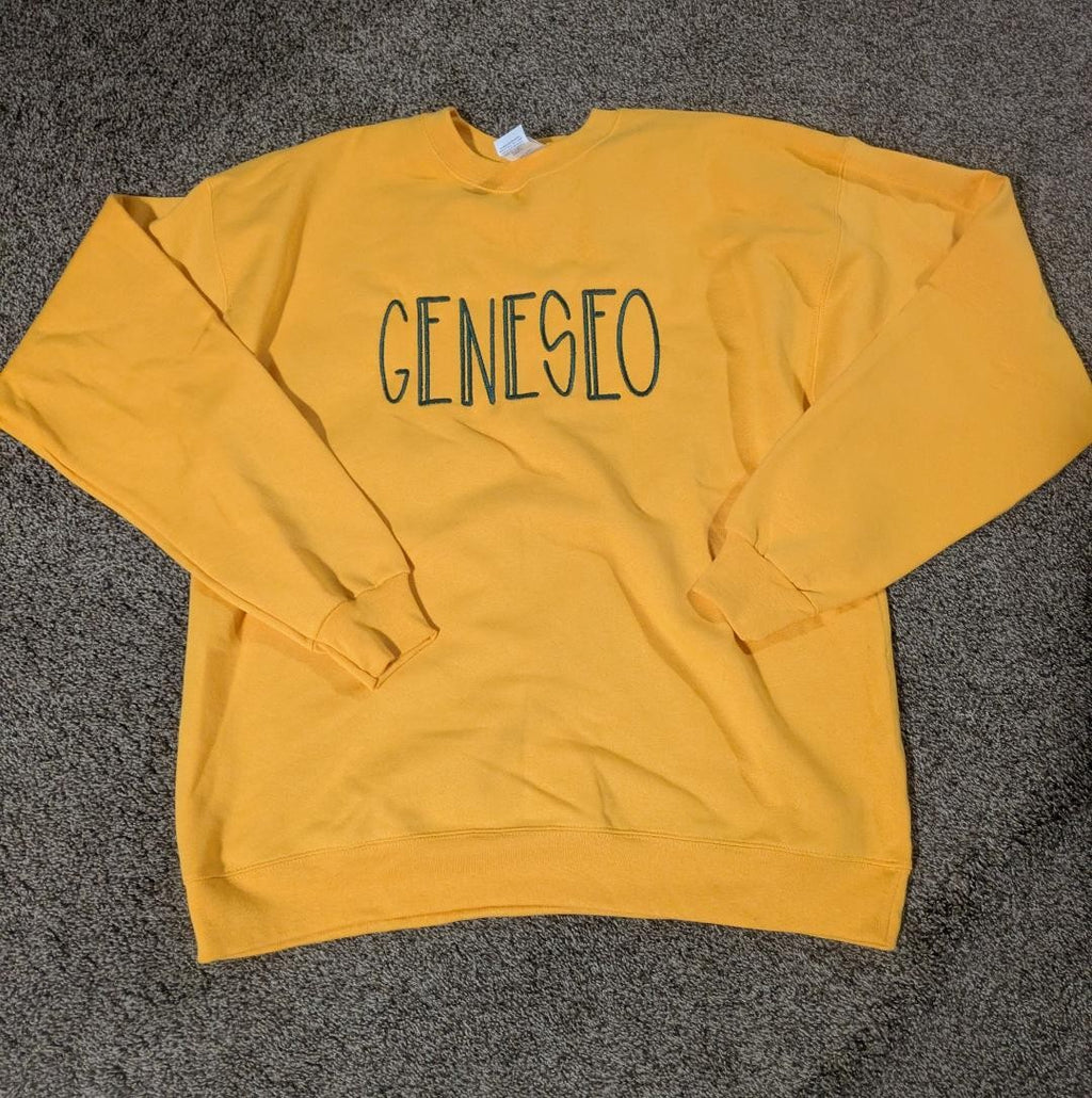 Yellow GENESEO crewneck (S-2X)