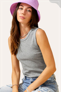 Alice Ribbed Tank (S-M-L)