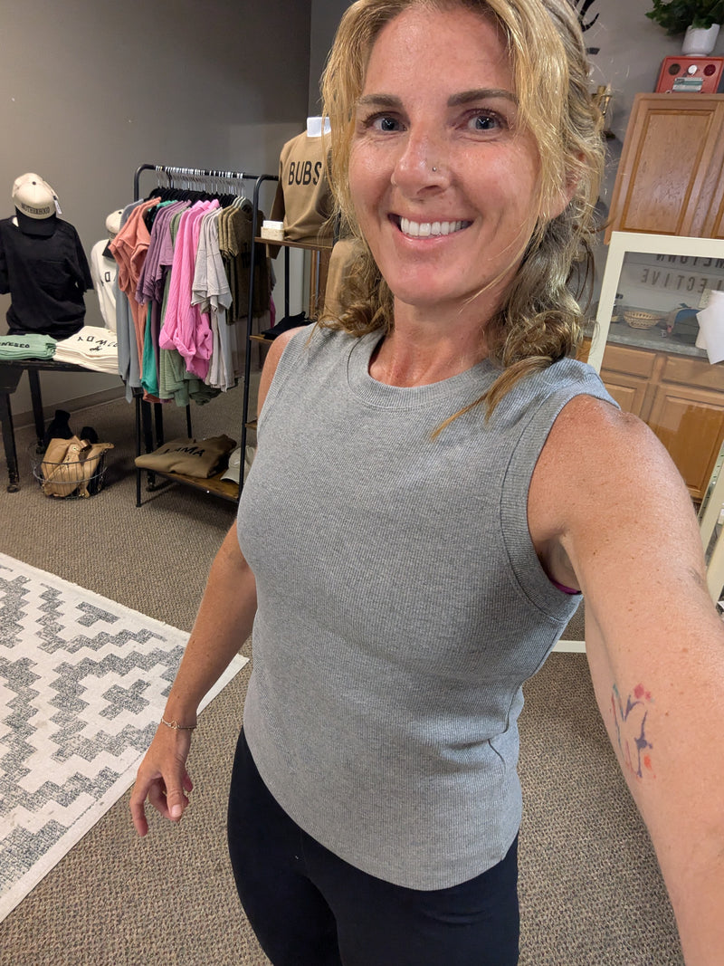 Alice Ribbed Tank (S-M-L)