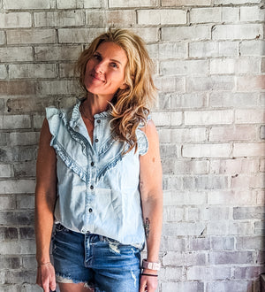Mineral Wash Denim Shirt (S-M-L)