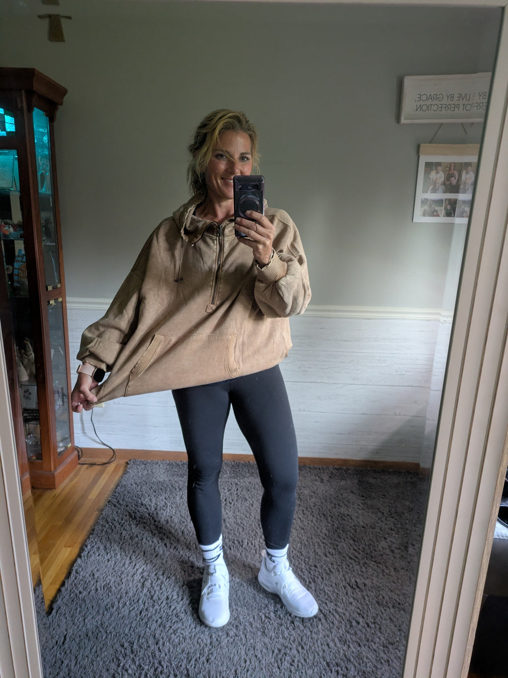 Zenana Washed Kangaroo Hoodie (S-M-L)