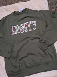 Merry Pocket Creneck Olive (S-XL)