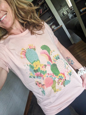 Pastel Cactus Tee (S-XL)