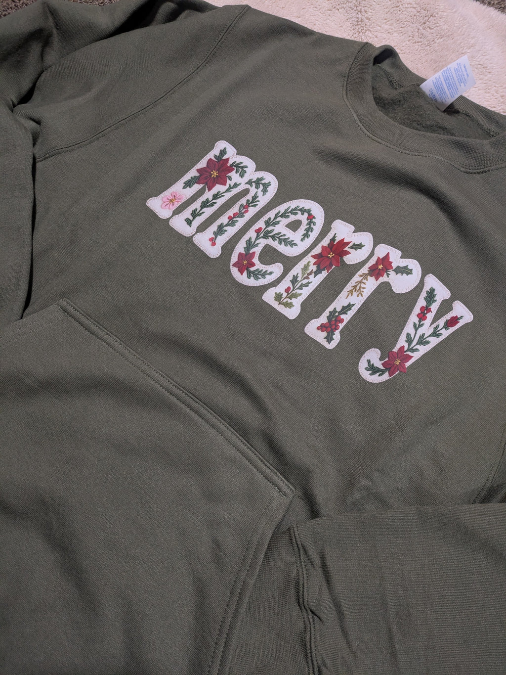 Merry Pocket Creneck Olive (S-XL)