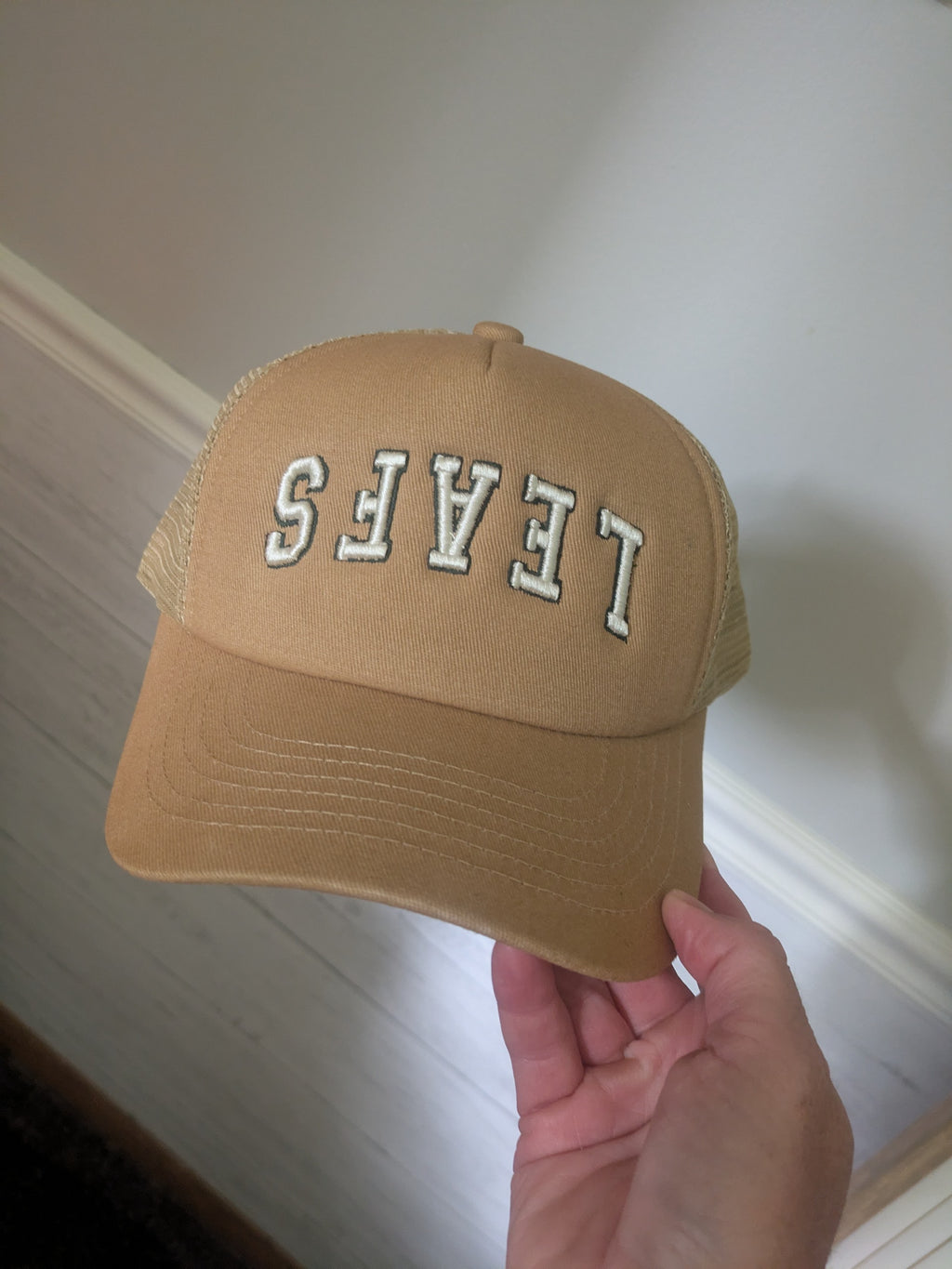 Upsidedown LEAFS hats