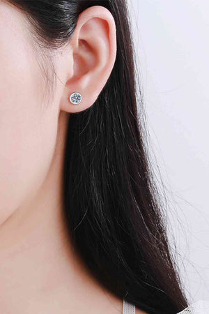 Moissanite Round-Shaped Stud Earrings