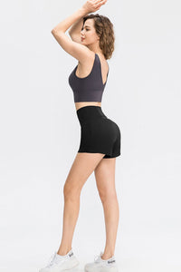 Wide Waistband Sports Shorts with Pockets - IronFox Clothing