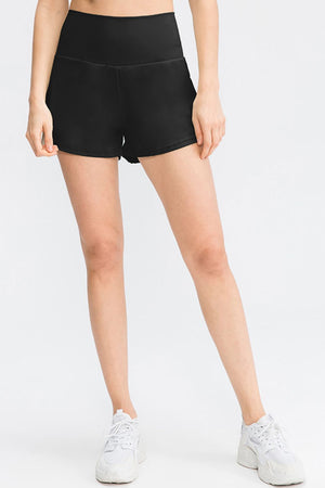 Wide Waistband Sports Shorts with Pockets - IronFox Clothing