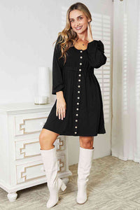 Empire Waist Long Sleeve Magic Dress (S-2X)