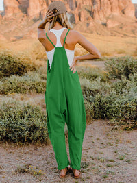 Double Take Full Size Sleeveless V-Neck Pocketed Jumpsuit (S-3X) - IronFox Clothing
