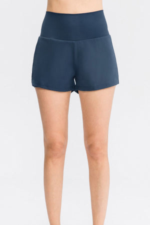 Wide Waistband Sports Shorts with Pockets - IronFox Clothing