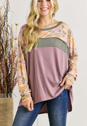 Floral Boat Neck Tunic (S-M-L) - IronFox Clothing
