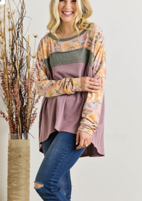 Floral Boat Neck Tunic (S-M-L) - IronFox Clothing