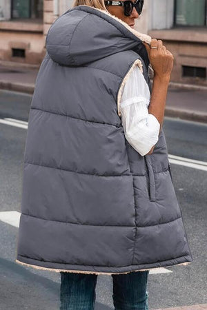 Plush Hooded Vest (S-2X)