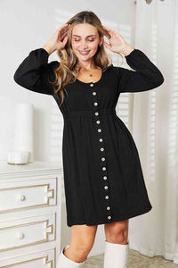 Empire Waist Long Sleeve Magic Dress (S-2X)