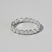 Sterling Silver Heart Link Ring