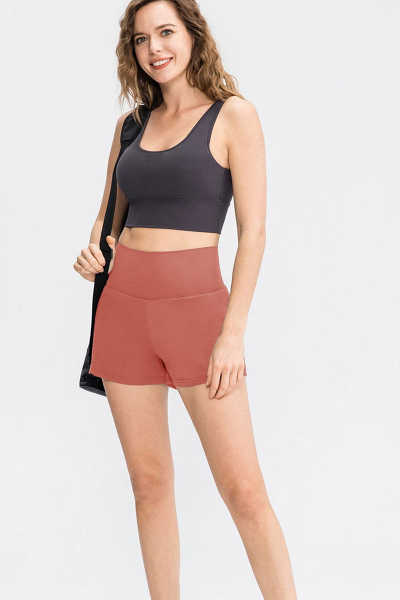 Wide Waistband Sports Shorts with Pockets - IronFox Clothing